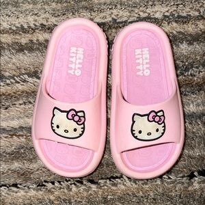 Hello Kitty Light Pink Kids Slide Sandals with Character Print